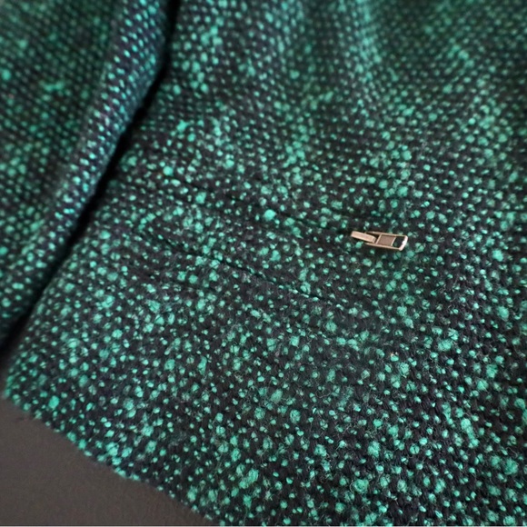 Greylin Women’s Zip-up Cropped Blazer, Green/Black, Small - Picture 6 of 9